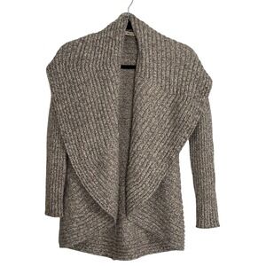 SIMPLY NATURAL Women's Cozy Ribbed‎ Knit Shawl Collar Cardigan Sweater
